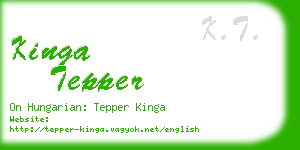 kinga tepper business card